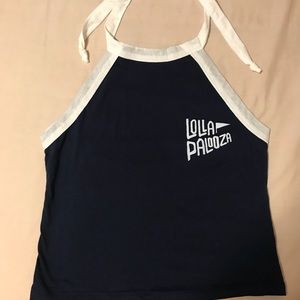 Lollapalooza crop halter top